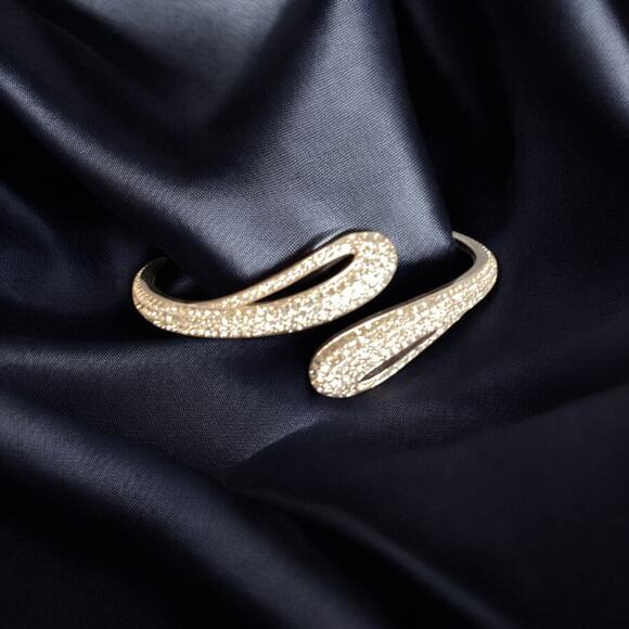 Dextera Rhodium-Plated & Swarovski Crystal Cuff Bangle Bracelet, SAKS FIFTH AVE - Picture 6 of 11